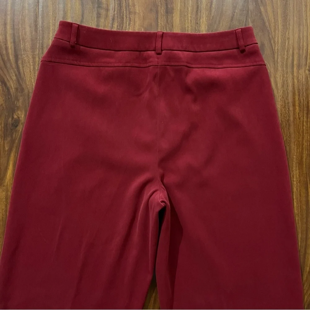 Talbots Petites Stretch Burgundy Faux Suede Straight Leg Pants size 10!
